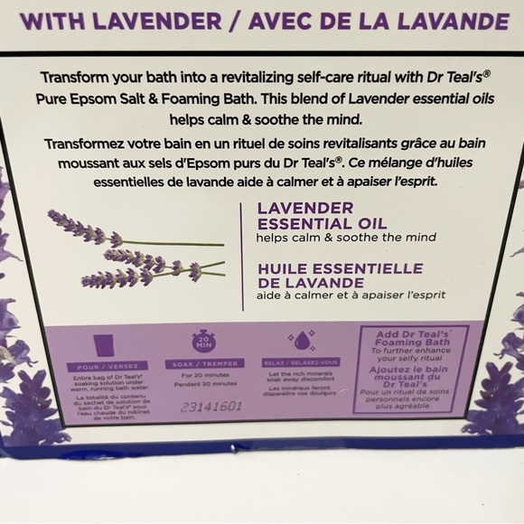 Dr Teal's Lavender Epsom Salt & Foaming Bath - Picture 4 of 11